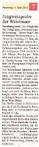 Pressebeitrag 'Jungweinprobe der Weinbauer' Super Sonntag 08.05.2011